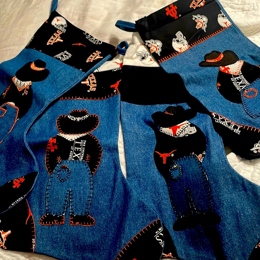 4 Texas Longhorn Christmas Stockings